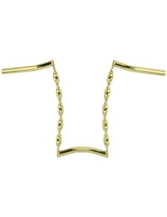 Vintage Curved Flat Twisted Handlebar 15 22.2mm Gold.